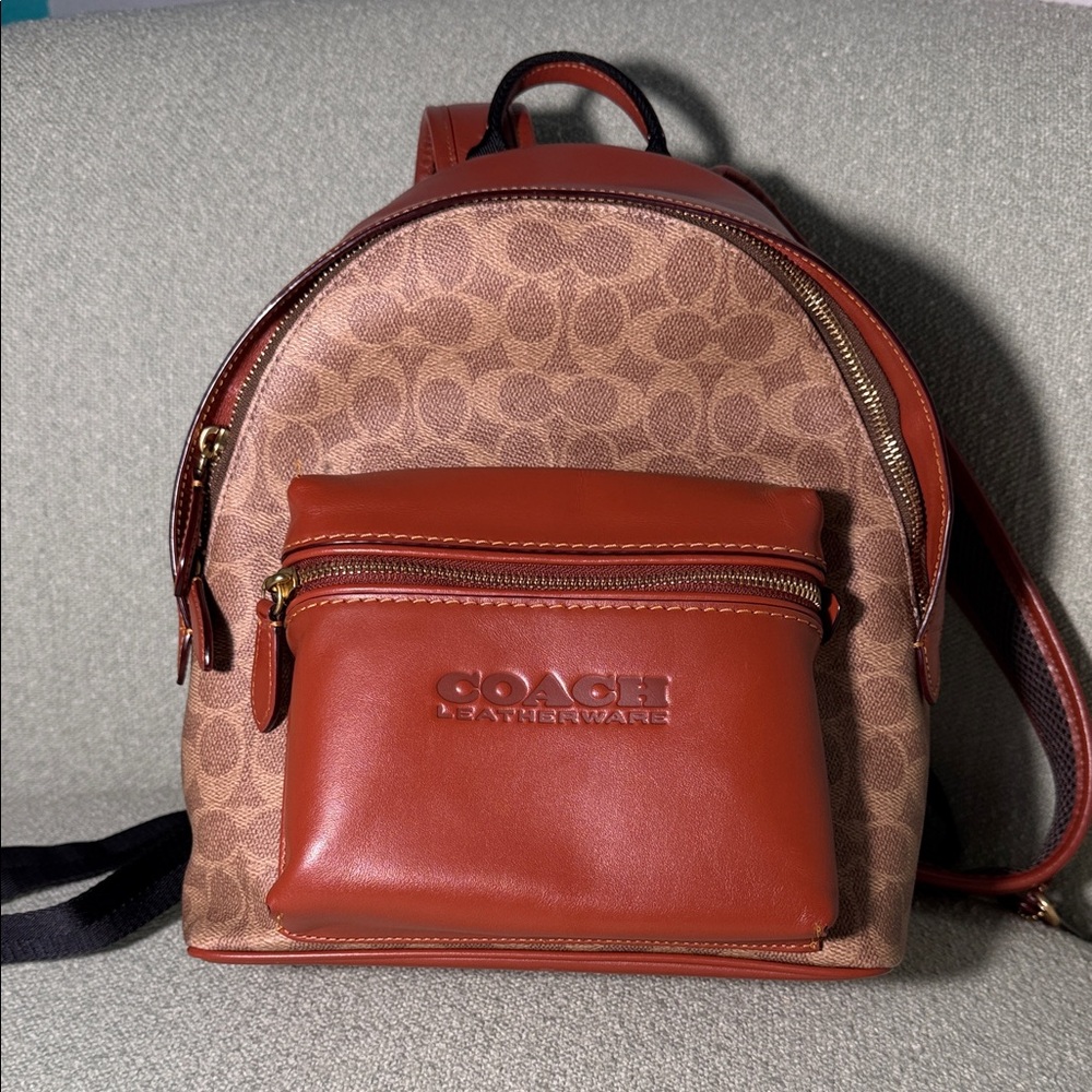 Coach Charter Backpack 24 In Signature Canvas